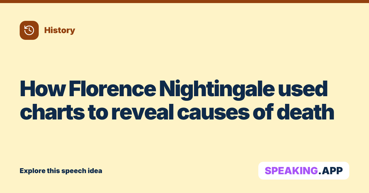 How Florence Nightingale used charts to reveal causes of death | Speech ...